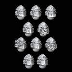 Legio Draconis MK3 Veteran Helmets - Scaled Top - Set of 10 - Archies Forge
