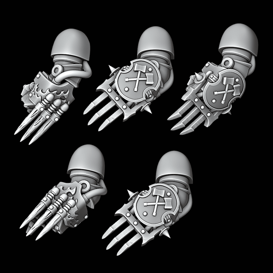 Legio Draconis Terminator Lightning Claws - Left Handed - Set of 5 - Archies Forge