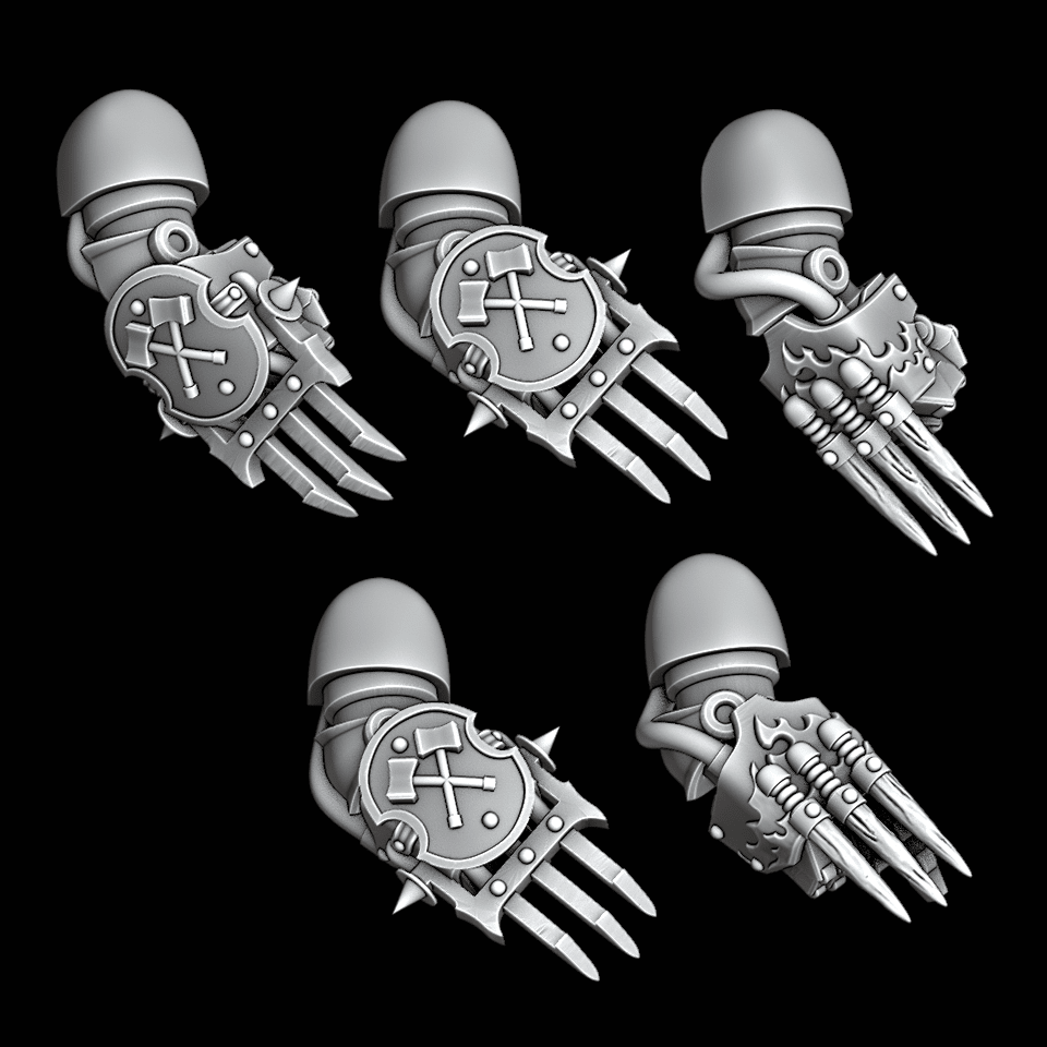 Legio Draconis Terminator Lightning Claws - Right Handed - Set of 5 - Archies Forge