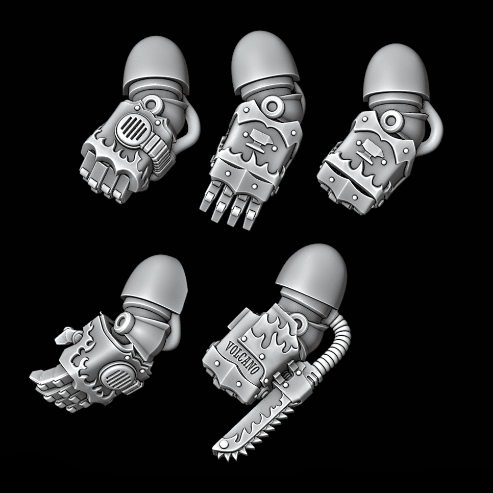 Legio Draconis Terminator Power Fists - Set of 5 - Archies Forge