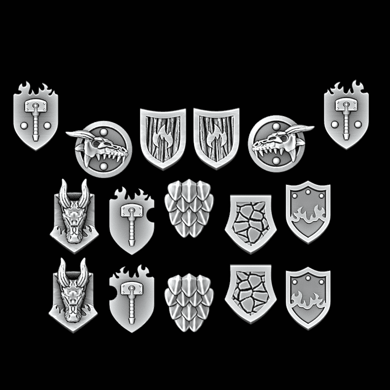 Legio Draconis Tilting Shields - Set of 16 - Archies Forge