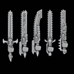 Legio Fenris Chainswords - Set of 5 - Left Handed - Archies Forge