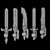 Legio Fenris Chainswords - Set of 5 - Right Handed - Archies Forge