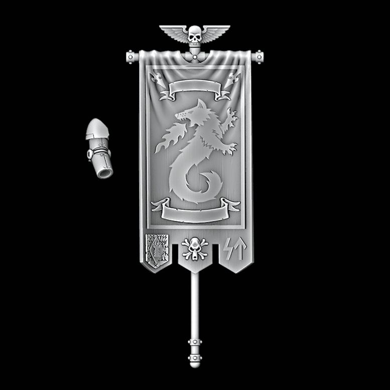 Legio Fenris Firewolves Banner - Archies Forge