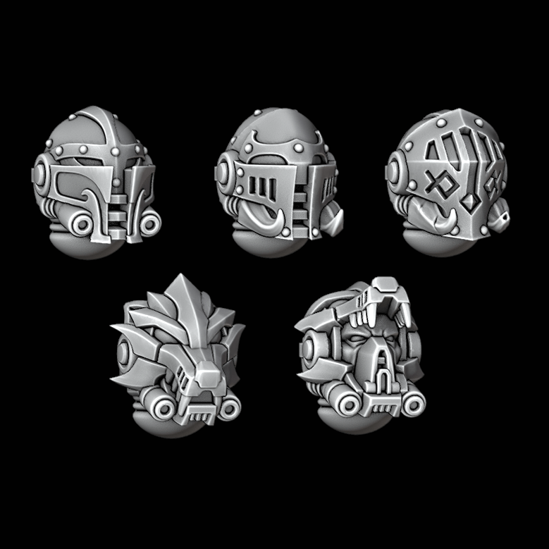 Legio Fenris Helmets - Set of 5 - Archies Forge