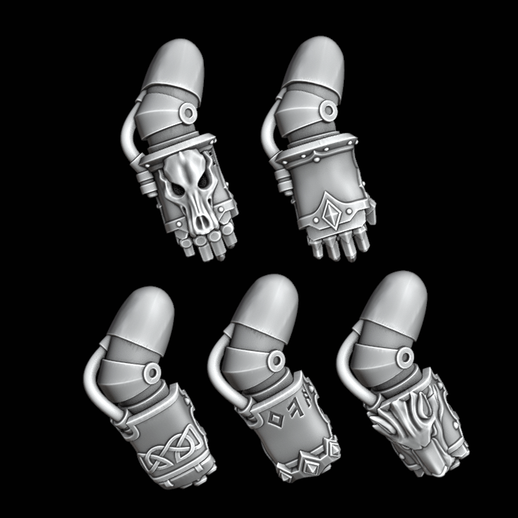 Legio Fenris Power Fists - Set of 5 - Right Handed - Archies Forge