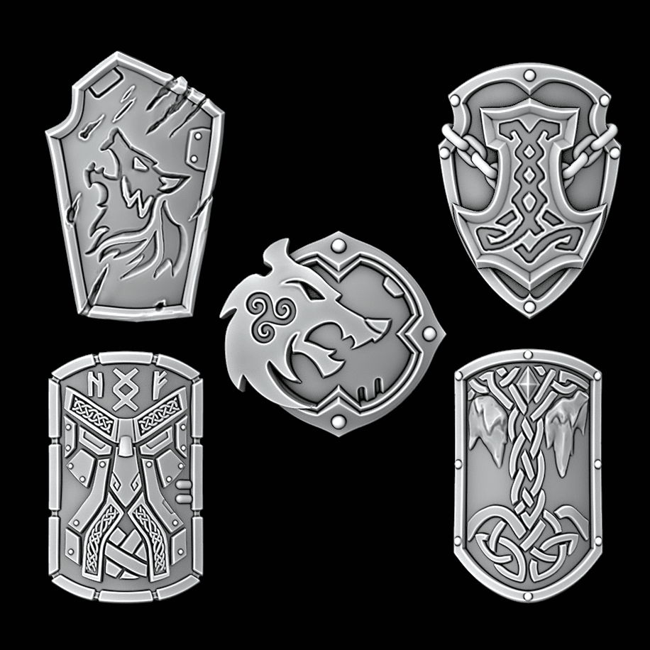 Legio Fenris Shields - Set of 5 - Archies Forge