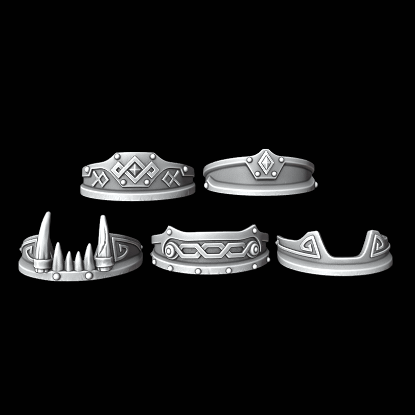 Legio Fenris Terminator Gorgets - Set of 5 - Archies Forge