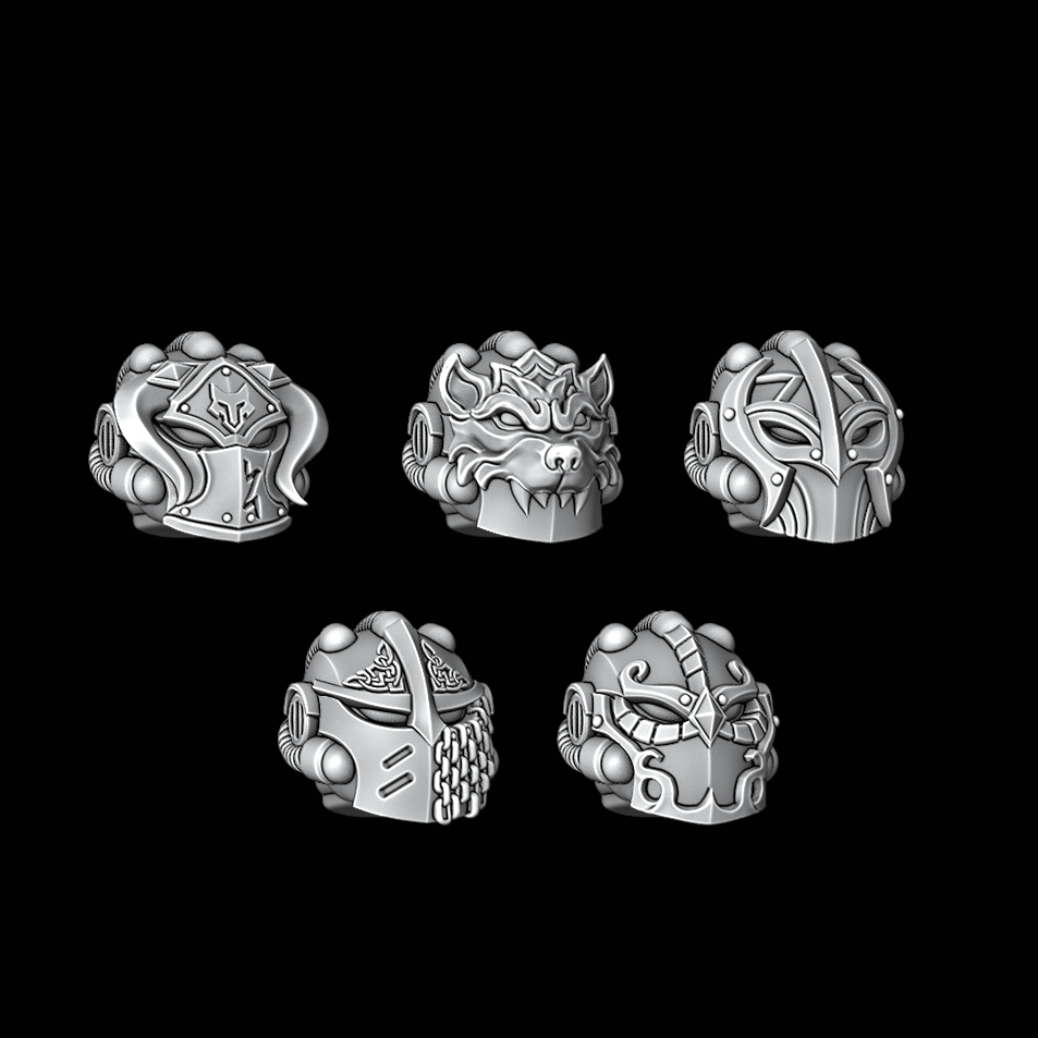 Legio Fenris Terminator Helmets - Set of 5 - Archies Forge