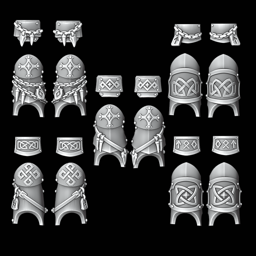 Legio Fenris Terminator Shin and Hip Plates - Set of 5 - Archies Forge