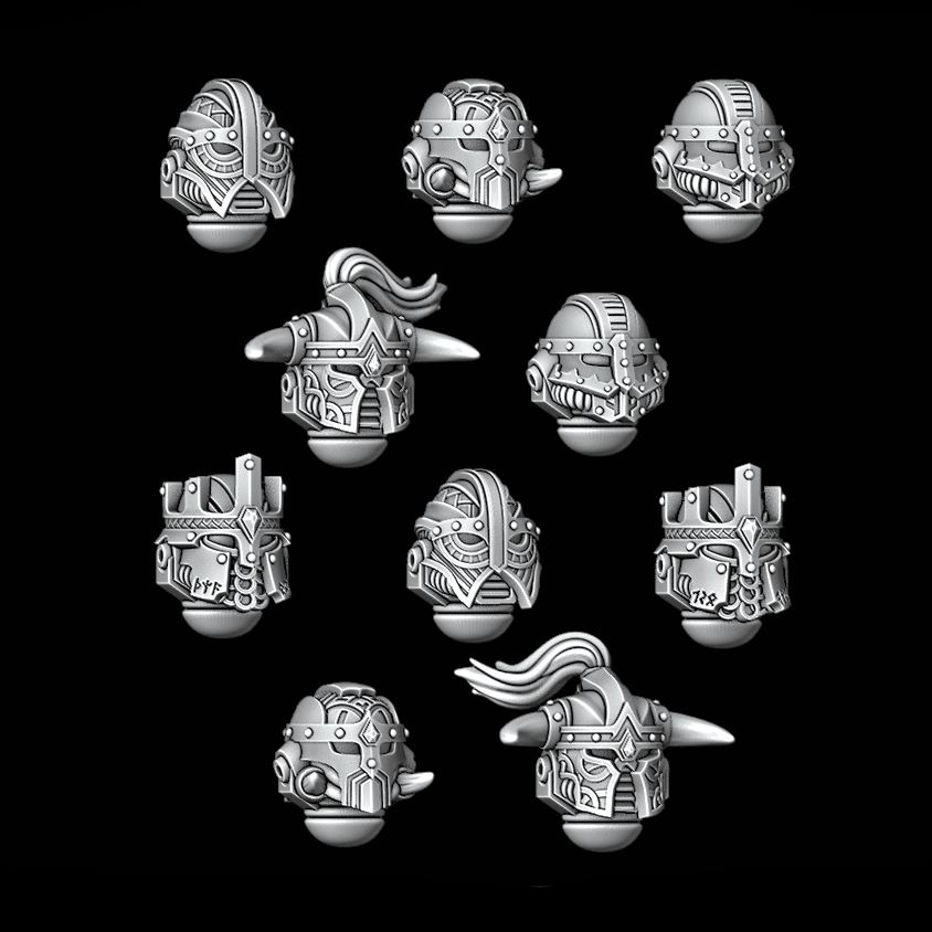 Legio Fenris Viking Style Helmets - Set of 10 - Archies Forge
