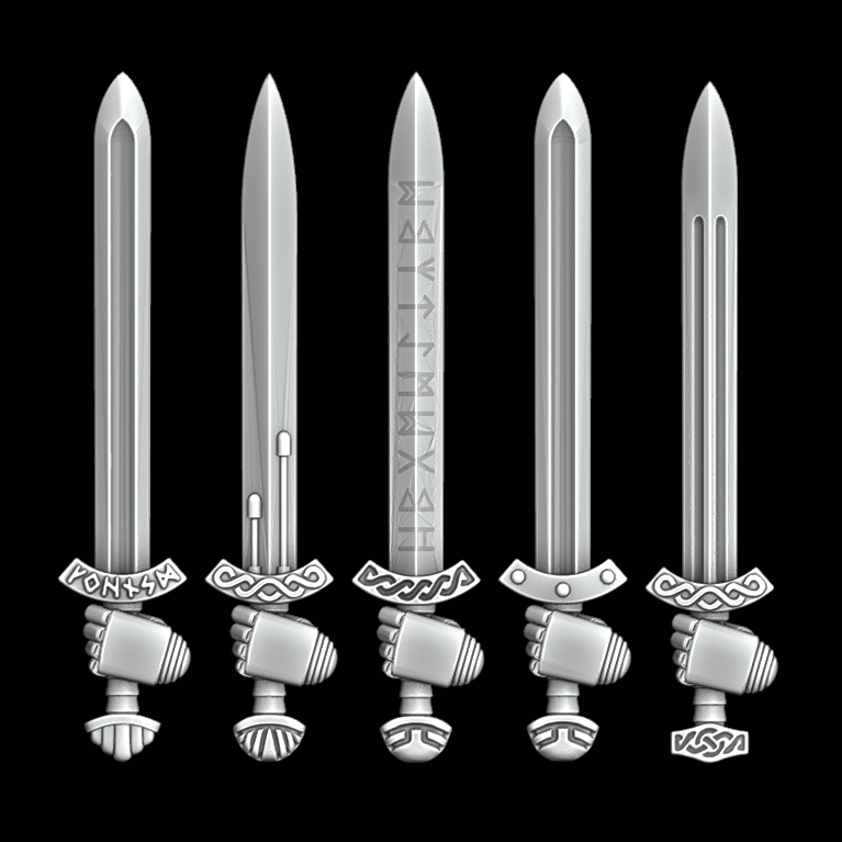 Legio Fenris Viking Swords - Set of 5 - Left Handed - Archies Forge