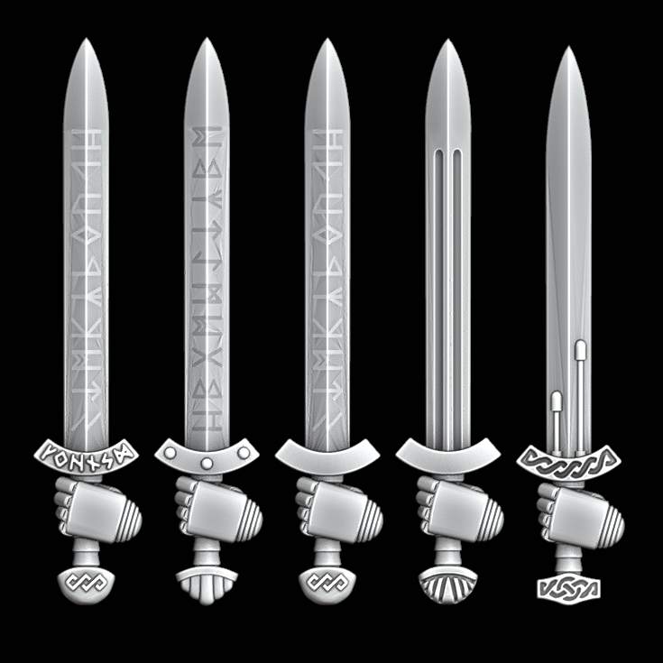 Legio Fenris Viking Swords - Set of 5 - Left Handed - Archies Forge