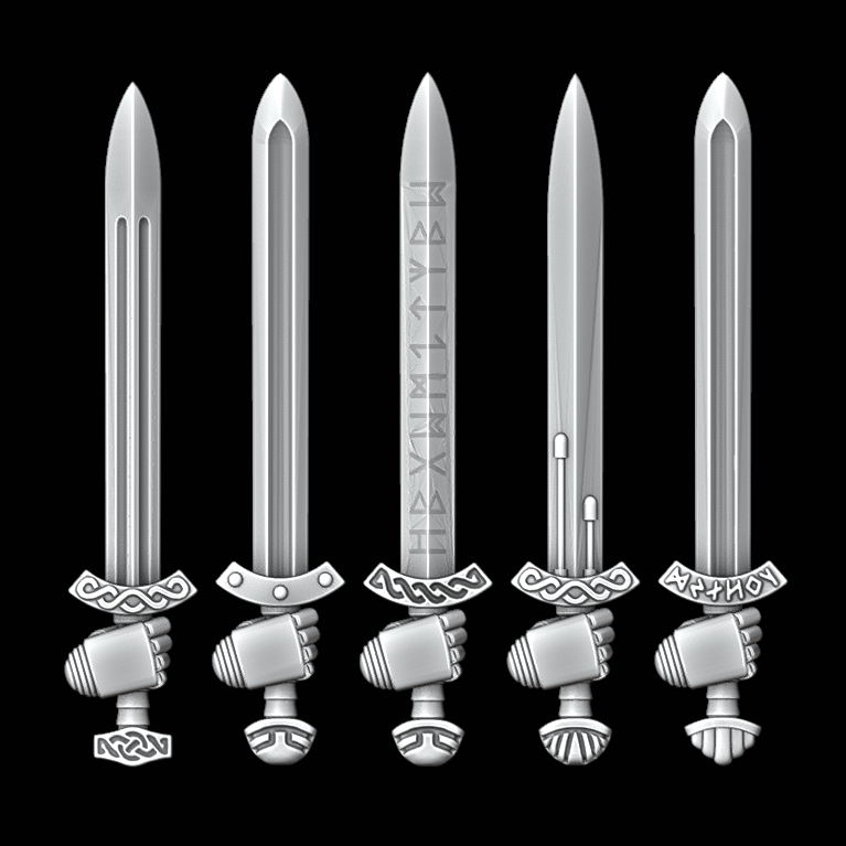 Legio Fenris Viking Swords - Set of 5 - Right Handed - Archies Forge