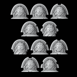 Legio Iron Hazard Stripes - Damaged Pads - Set of 10 - Archies Forge