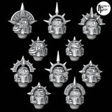 Legio Sanguine Greek Crowned MK7 Helmets - Set of 10 - Archies Forge