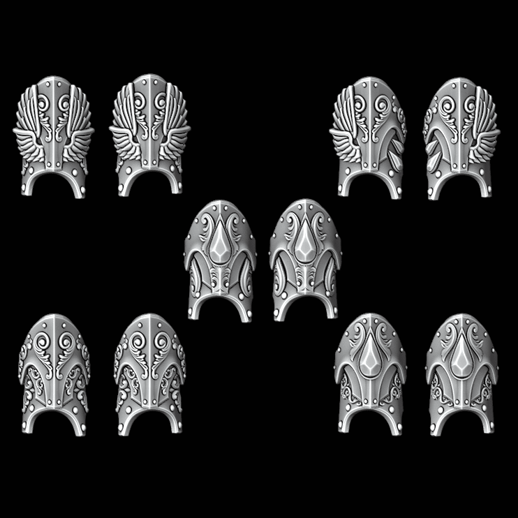 Legio Sanguine Ornate Terminator Shin Plates - Set of 5 - Archies Forge