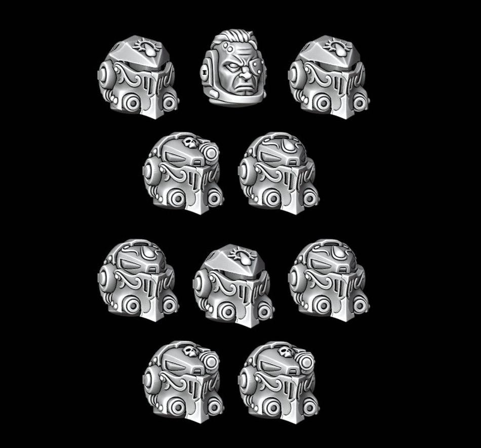 Legio Sanguine Terminator Knight Helmets - Set of 10 - Archies Forge