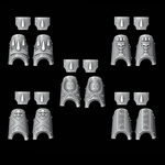 Legio Sanguine Terminator Shin and Hip Plates - Set of 5 - Archies Forge