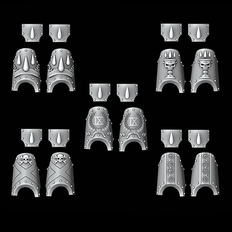 Legio Sanguine Terminator Shin and Hip Plates - Set of 5 - Archies Forge