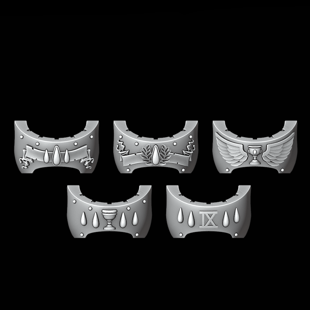 Legio Sanguine Terminator Torso Covers - Set of 5 - Design 1 - Archies Forge
