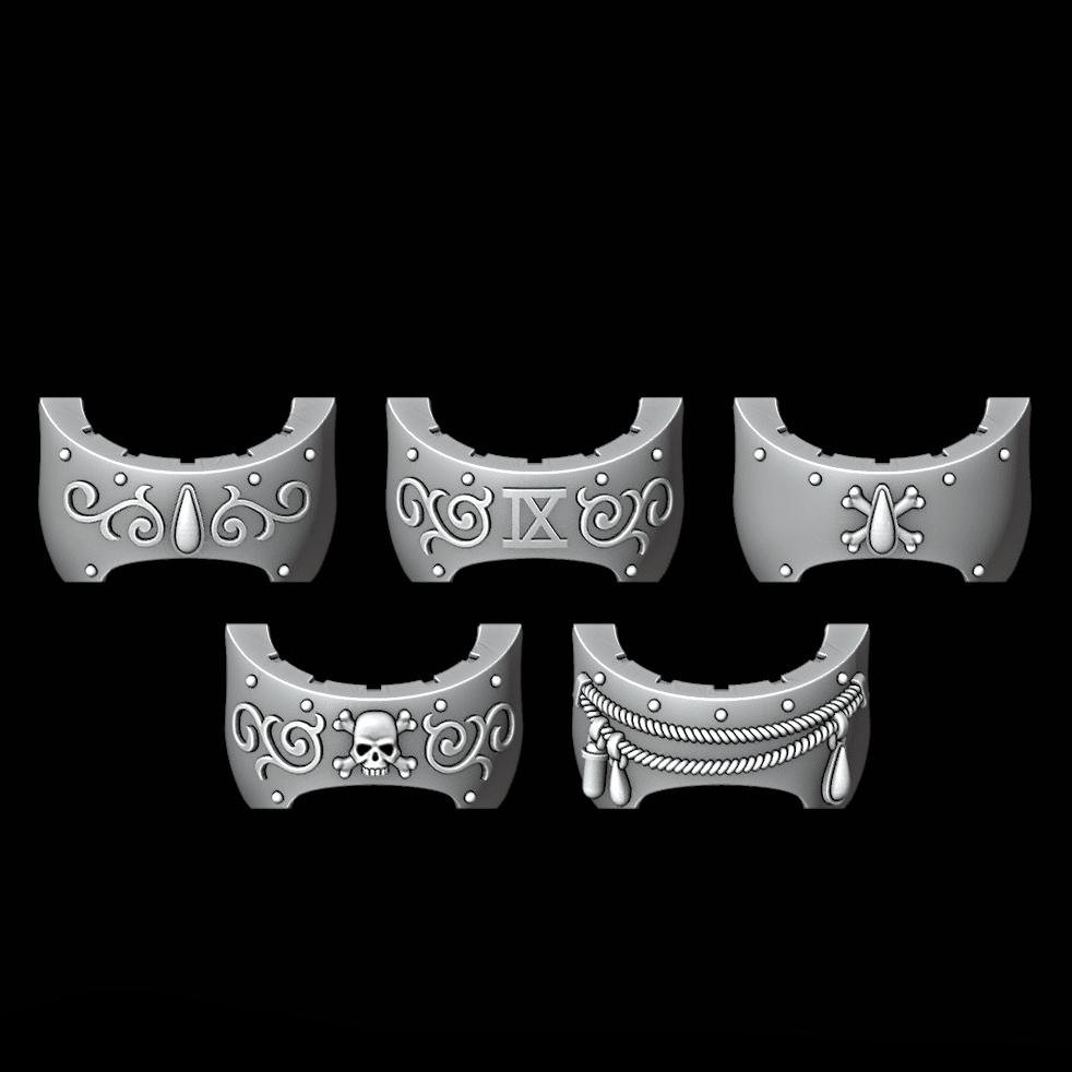 Legio Sanguine Terminator Torso Covers - Set of 5 - Design 2 - Archies Forge