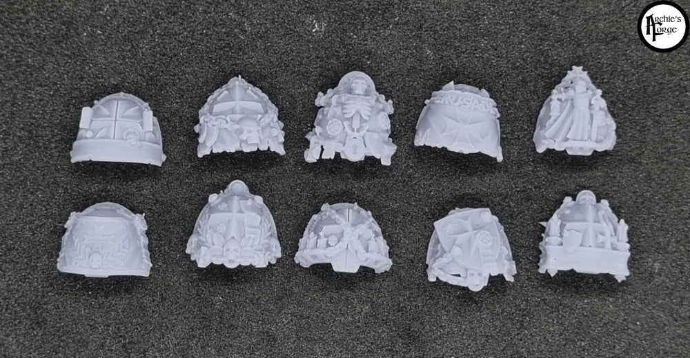 Legio Templaris Ornate Gravis Pads - Set of 10 - Archies Forge