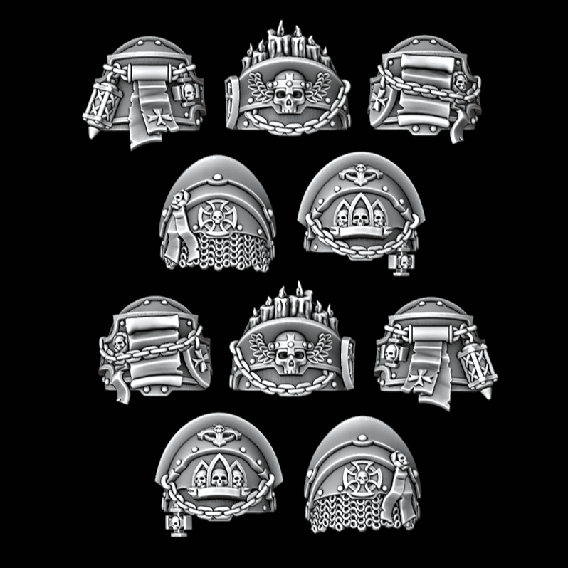 Legio Templaris Ornate Terminator Pads - Set of 10 - Archies Forge