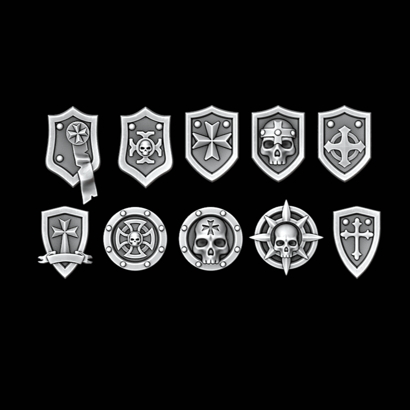 Legio Templaris Tilting Shields - Set of 10 - Archies Forge