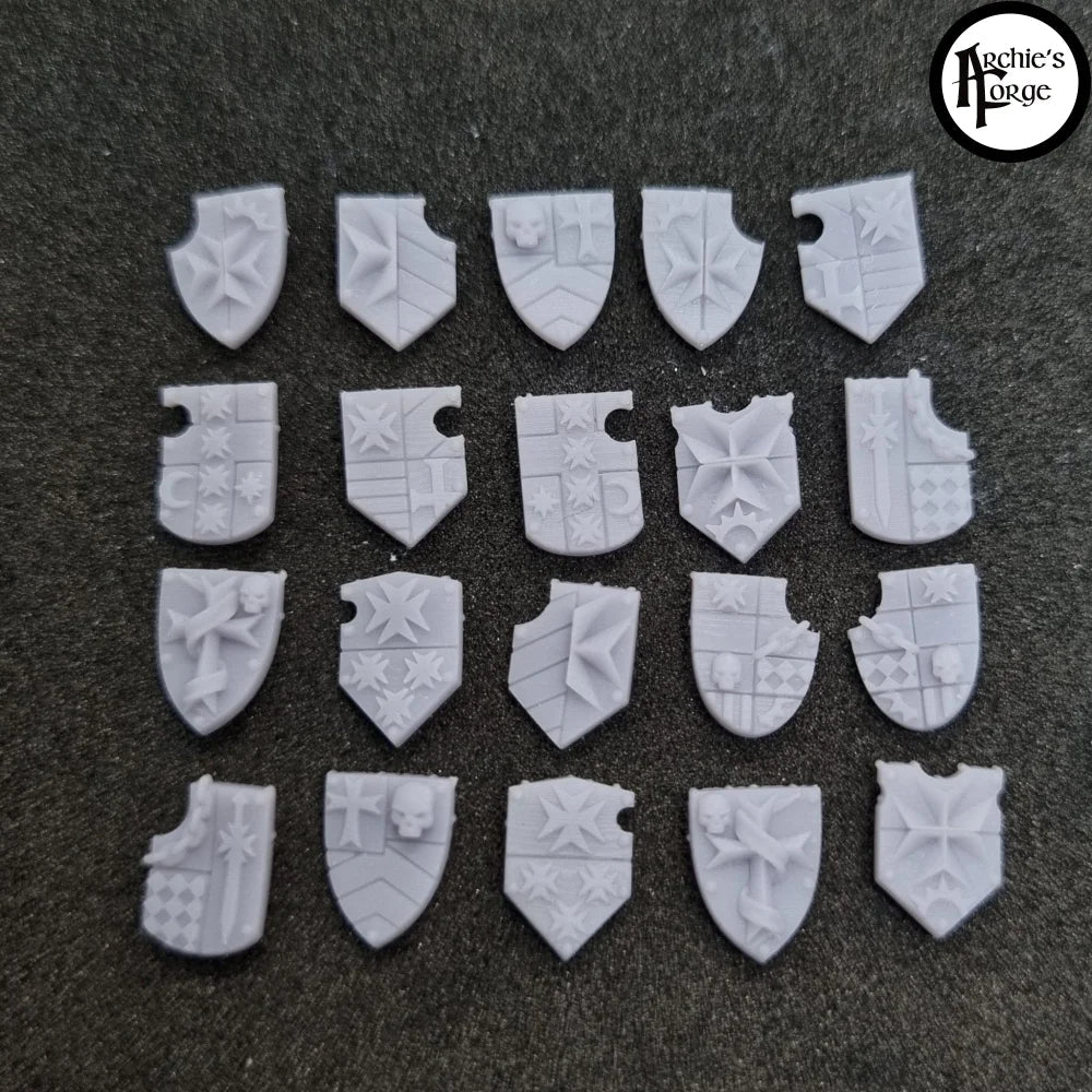 Legio Templaris Tilting Shields - Set of 20 - Design 1 - Archies Forge