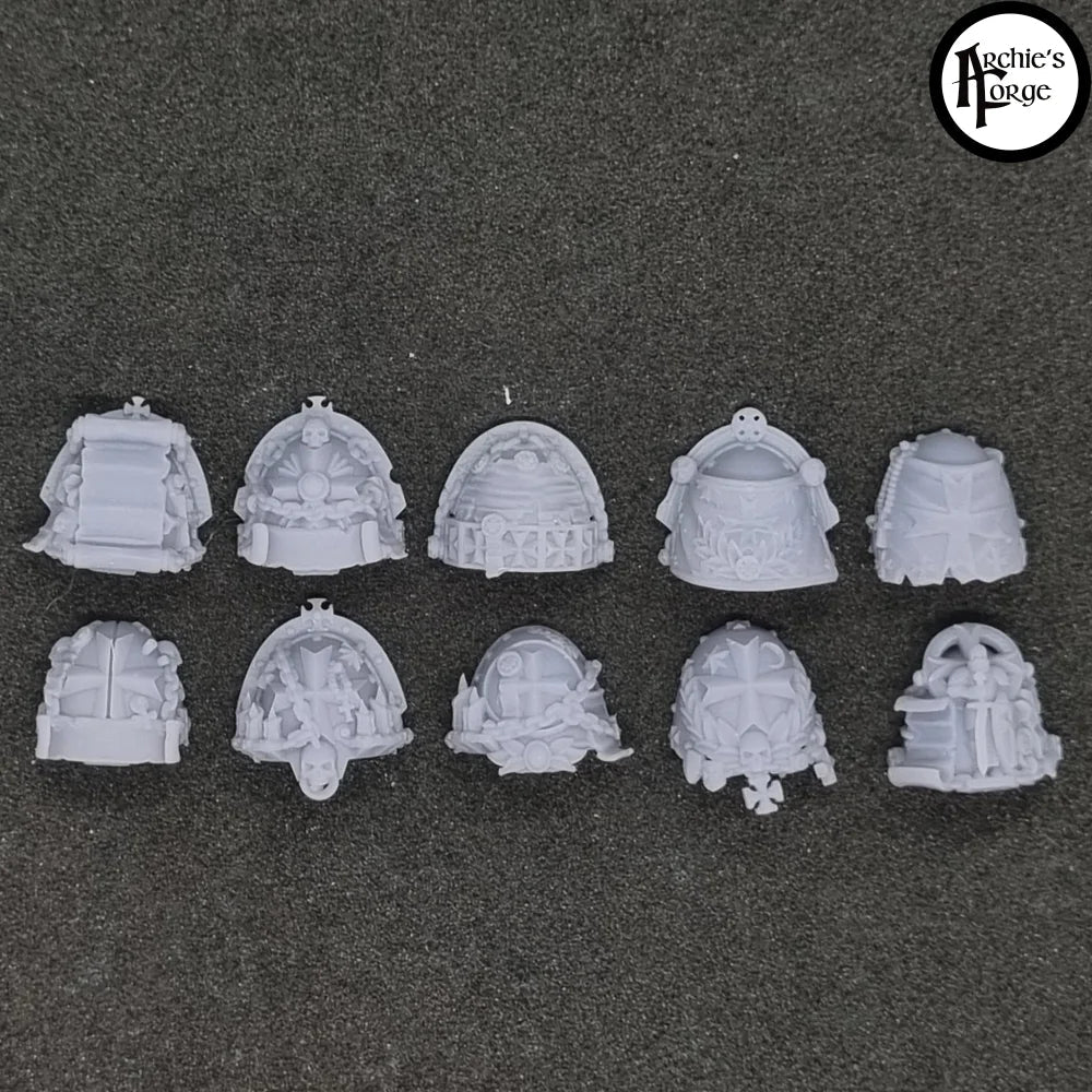 Legio Templaris Veteran Shoulder Pads - Set of 10 - Archies Forge