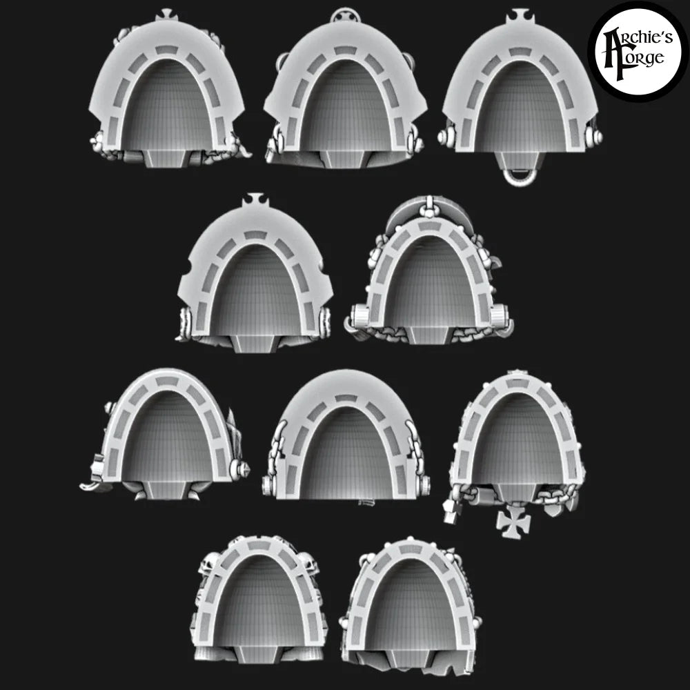 Legio Templaris Veteran Shoulder Pads - Set of 10 - Archies Forge