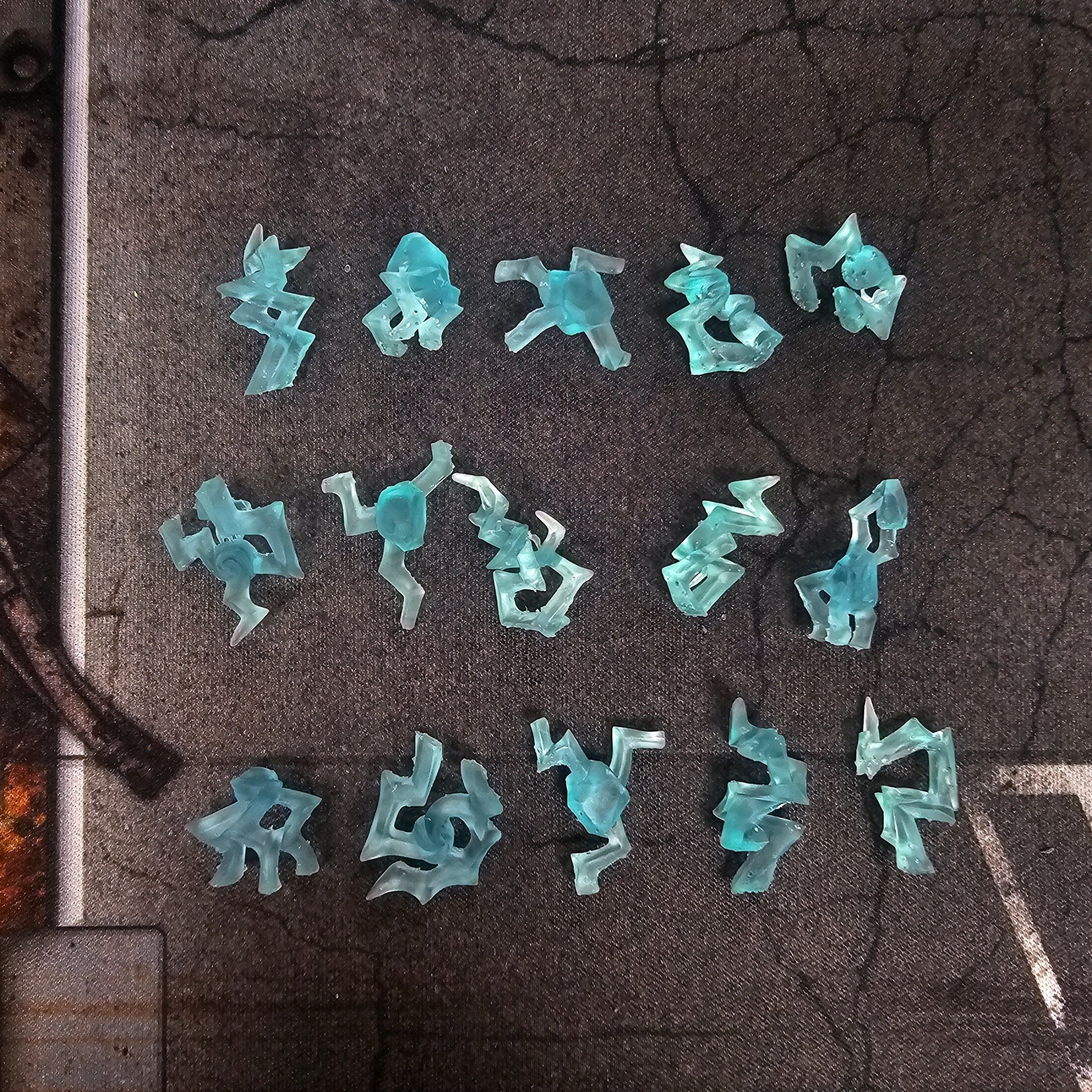 Lightning Arcs - Clear Blue Resin - Archies Forge