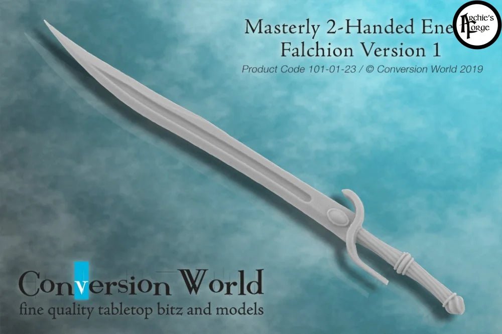 Masterly Two - Handed Energy Falchion Version 1 - Archies Forge