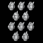 Mongolian / Asian Style Horned Helmets - Set of 10 - Archies Forge