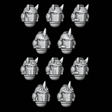 Mongolian / Asian Style Horned Helmets - Set of 10 - Archies Forge