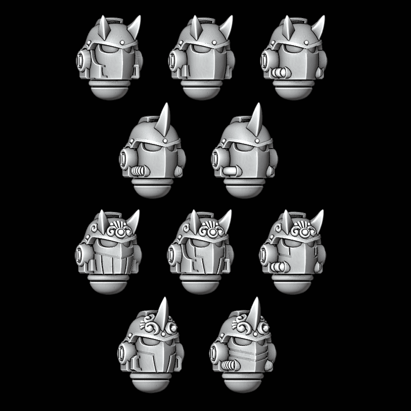 Mongolian / Asian Style Horned Helmets - Set of 10 - Archies Forge