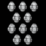Mongolian / Asian Style Monovisor Helmets - Set of 10 - Archies Forge