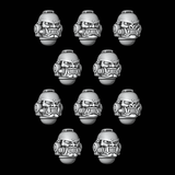 Oni Mask Helmets - Set of 10 - Archies Forge