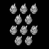 Oni Mask Horned Helmets - Set of 10 - Archies Forge