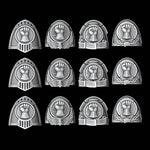 Ornate Shoulder Pad - Legio Fist - Set of 12 - Archies Forge