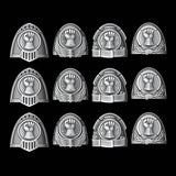 Ornate Shoulder Pad - Legio Fist - Set of 12 - Archies Forge
