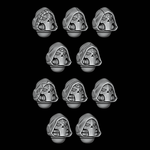 Plain Skull Helmets - Set of 10 - Archies Forge