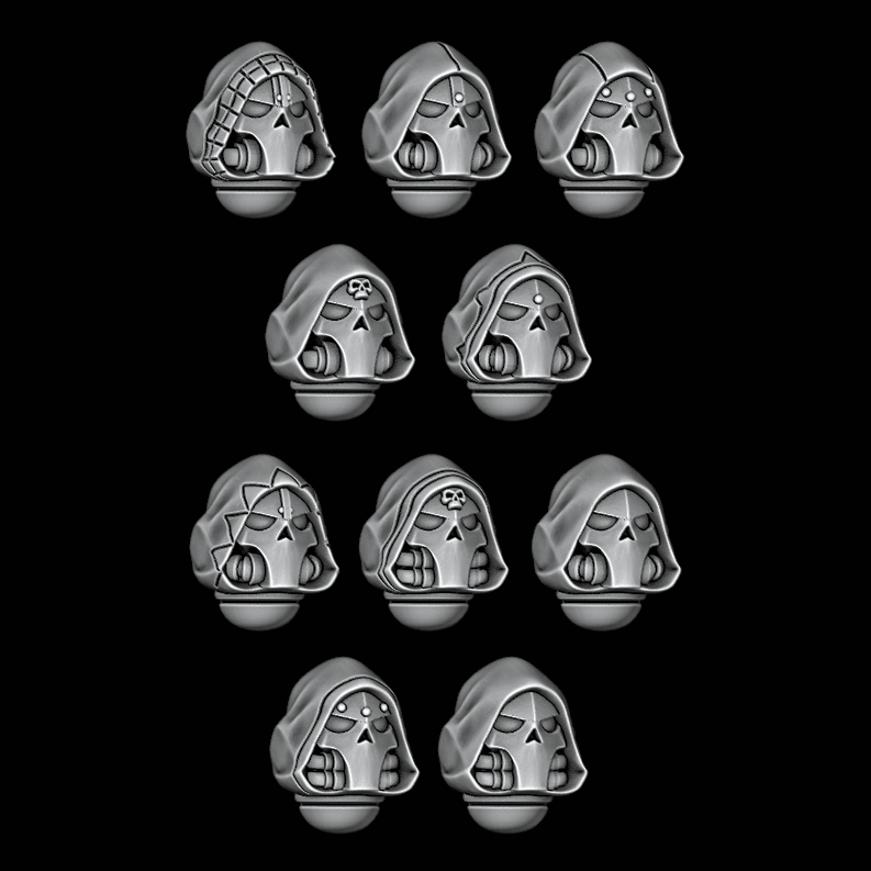 Plain Skull Helmets - Set of 10 - Archies Forge