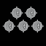 Pointed Skull Shields - Set of 5 - Archies Forge