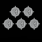 Pointed Skull Shields - Set of 5 - Archies Forge