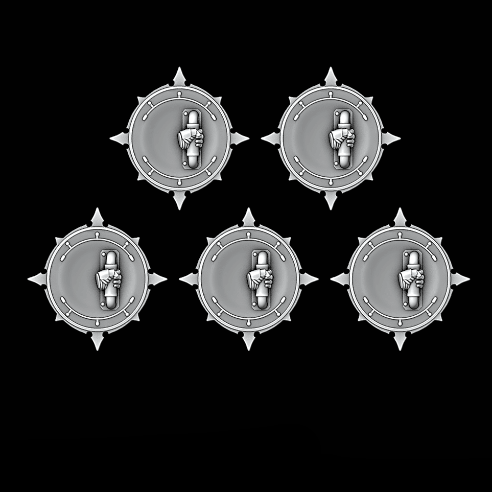 Pointed Skull Shields - Set of 5 - Archies Forge