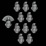 Roman Legionary Veteran Crested Helmets - Legio Ultra - Set of 11 - Archies Forge