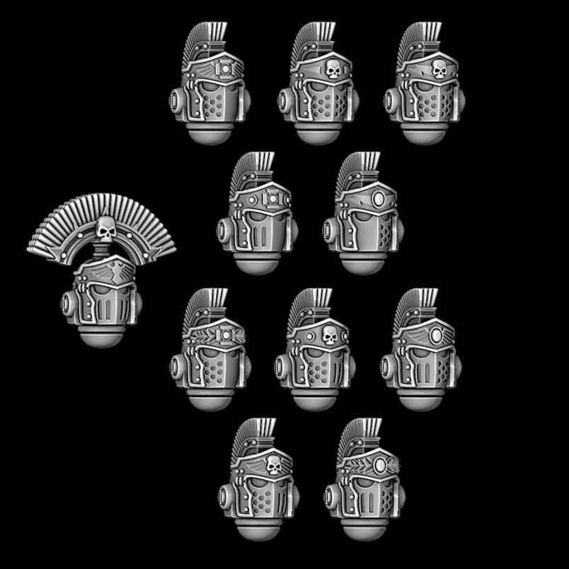 Roman Legionary Veteran Crested Helmets - Legio Ultra - Set of 11 - Archies Forge