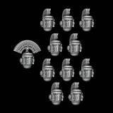 Roman Legionary Veteran Crested Helmets - Legio Ultra - Set of 11 - Archies Forge